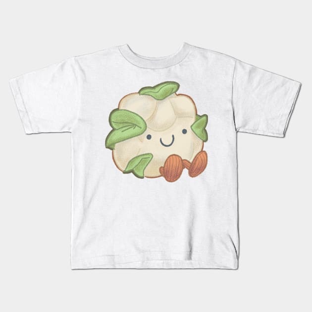 silly little cauliflower guy Kids T-Shirt by RileySessions